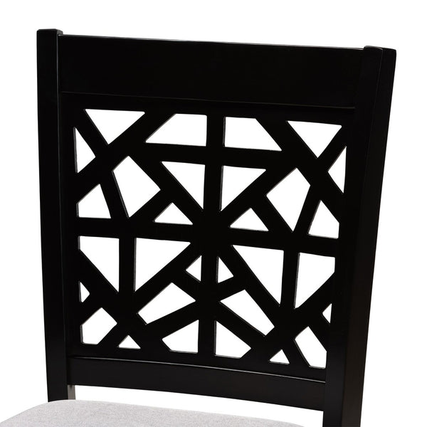 Baxton Studio Baxton Studio Devon Modern Grey Fabric Counter-Height Pub Chair Set with Espresso Wood Finish RH310P-Grey/Dark Brown-PC