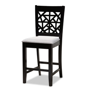 Baxton Studio Baxton Studio Contemporary 5-Piece Pub Dining Set with Espresso Wood Finish and Comfortable Chairs Grey RH310P-Grey/Dark Brown-5PC Pub Set