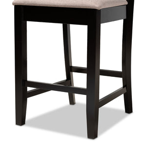 Baxton Studio Baxton Studio Contemporary 5-Piece Pub Dining Set with Espresso Wood Finish and Comfortable Chairs Sand RH310P-Sand/Dark Brown-5PC Pub Set