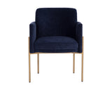 Richie Dining Armchair - Antique Brass - Danny Navy 107665 Sunpan