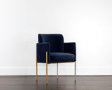 Richie Dining Armchair - Antique Brass - Danny Navy 107665 Sunpan