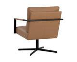 Randy Swivel Lounge Chair - Linea Wood Leather 107693 Sunpan