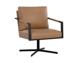 Randy Swivel Lounge Chair - Linea Wood Leather 107693 Sunpan