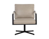 Randy Swivel Lounge Chair - Alpine Beige Leather 107694 Sunpan