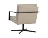 Randy Swivel Lounge Chair - Alpine Beige Leather 107694 Sunpan