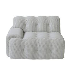 English Elm Bubble Sectional Sofa Comfort - 3D-Knitted Two-Seater Loveseat In Versatile Grey For Modern Spaces B341S00009