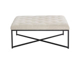 Endall Ottoman - Black - Dove Cream 107722 Sunpan