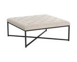 Endall Ottoman - Black - Dove Cream 107722 Sunpan