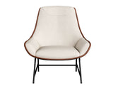 Lucier Lounge Chair - Belfast Oatmeal / Bravo Cognac 107760 Sunpan