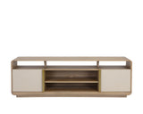 Kayden Media Console and Cabinet - Oyster Shagreen 107820 Sunpan