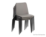 Renee Stackable Dining Chair - Dillon Stratus / Dillon Black 107879 Sunpan