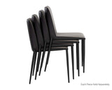 Renee Stackable Dining Chair - Dillon Stratus / Dillon Black 107879 Sunpan