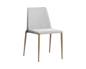 Renee Stackable Dining Chair - Belfast Heather Grey / Bravo Metal 107880 Sunpan