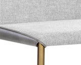 Renee Stackable Dining Chair - Belfast Heather Grey / Bravo Metal 107880 Sunpan