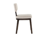 Rickett Dining Chair - Dark Brown - Dove Cream 107881 Sunpan