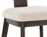 Rickett Dining Chair - Dark Brown - Dove Cream 107881 Sunpan