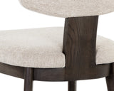 Rickett Dining Chair - Dark Brown - Dove Cream 107881 Sunpan