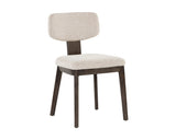 Rickett Dining Chair - Dark Brown - Dove Cream 107881 Sunpan