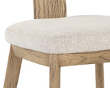 Rickett Dining Chair - Weathered Oak - Dove Cream 107883 Sunpan