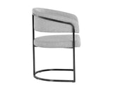 Marris Dining Armchair - Gunmetal - Belfast Heather Grey 107885 Sunpan