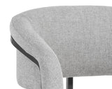 Marris Dining Armchair - Gunmetal - Belfast Heather Grey 107885 Sunpan