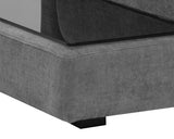 Harmony Modular - Armless Chair - Left Shelf - Danny Dark Grey 107901 Sunpan