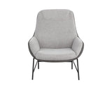 Lucier Lounge Chair - Belfast Heather Grey / Bravo Ash 107906 Sunpan