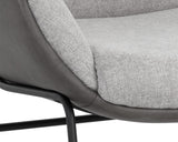 Lucier Lounge Chair - Belfast Heather Grey / Bravo Ash 107906 Sunpan