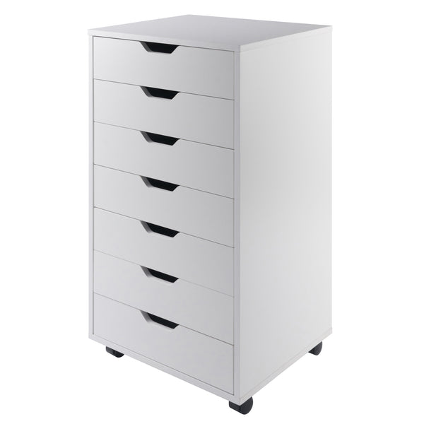 Winsome Wood Halifax 7-drawer Mobile Cabinet - White, Versatile Storage Solution For Home, Office & Crafts White Composite Wood 10792-winsome-wood