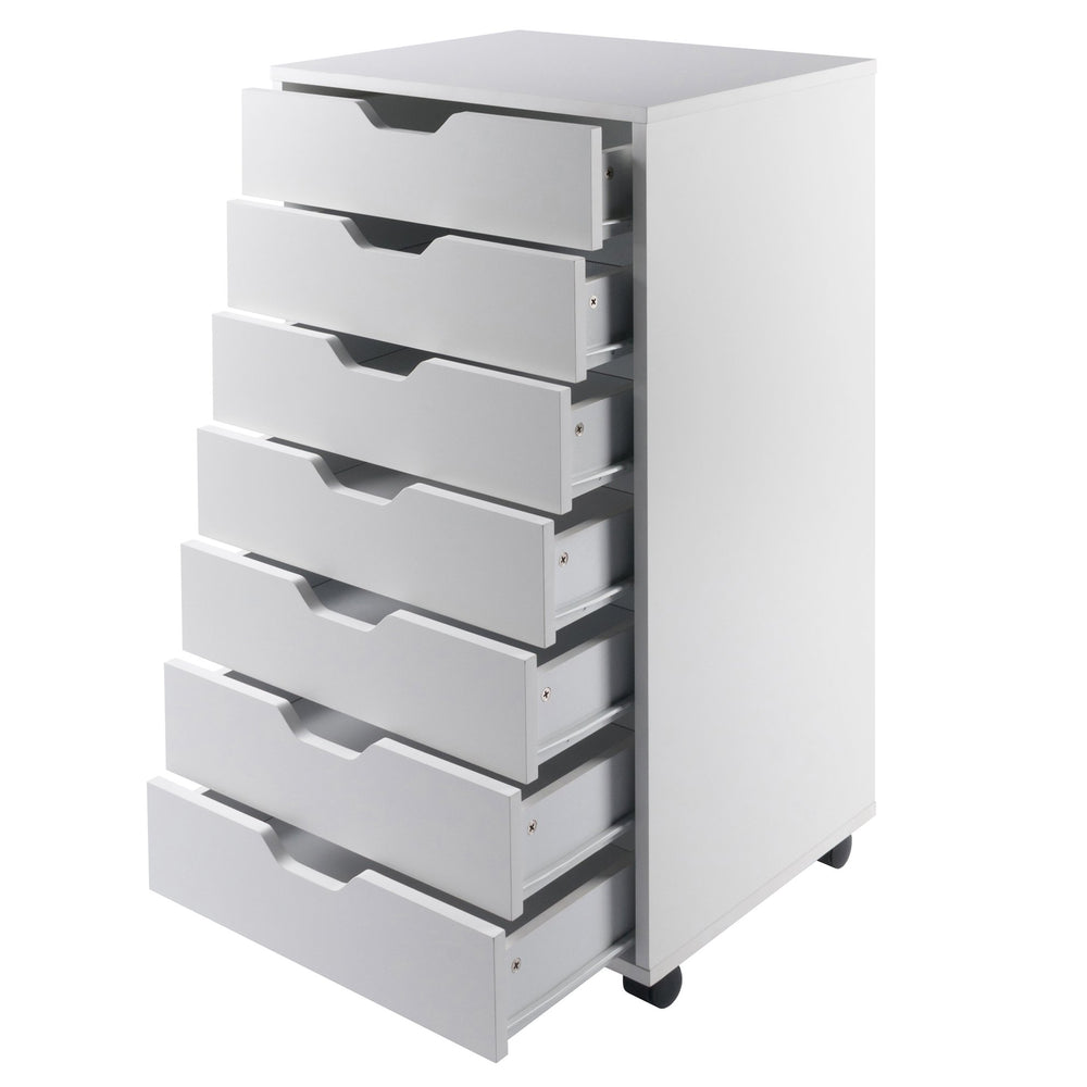 Winsome Wood Halifax 7-drawer Mobile Cabinet - White, Versatile Storage Solution For Home, Office & Crafts White Composite Wood 10792-winsome-wood