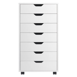 Winsome Wood Halifax 7-drawer Mobile Cabinet - White, Versatile Storage Solution For Home, Office & Crafts White Composite Wood 10792-winsome-wood