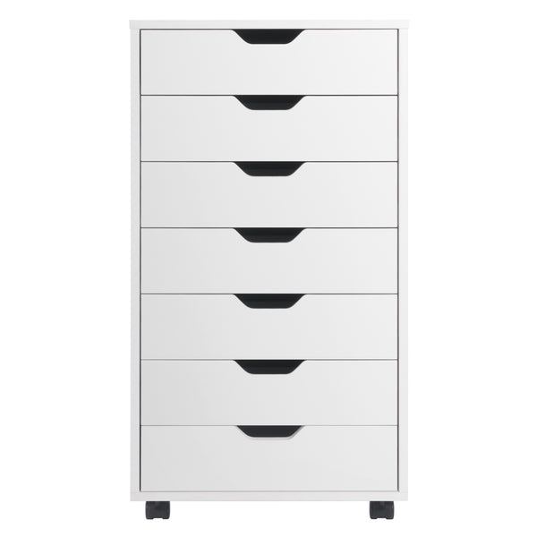 Winsome Wood Halifax 7-drawer Mobile Cabinet - White, Versatile Storage Solution For Home, Office & Crafts White Composite Wood 10792-winsome-wood