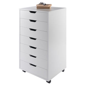 Winsome Wood Halifax 7-drawer Mobile Cabinet - White, Versatile Storage Solution For Home, Office & Crafts White Composite Wood 10792-winsome-wood