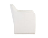 Doreen Lounge Chair - Lux Brass - Rubino White 107952 Sunpan