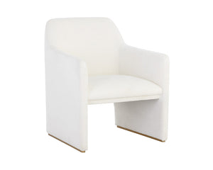 Doreen Lounge Chair - Lux Brass - Rubino White 107952 Sunpan