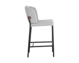 Pearce Counter Stool - Light Grey / Bravo Cognac 107962 Sunpan