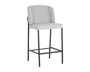 Pearce Counter Stool - Light Grey / Bravo Cognac 107962 Sunpan