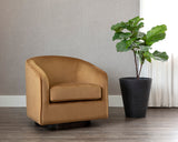 Hazel Swivel Lounge Chair - Dark Bronze - Gold Sky 107966 Sunpan