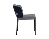 Pearce Dining Chair - Dark Grey / Abbington Navy 107967 Sunpan