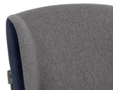 Pearce Dining Chair - Dark Grey / Abbington Navy 107967 Sunpan