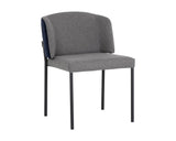 Pearce Dining Chair - Dark Grey / Abbington Navy 107967 Sunpan