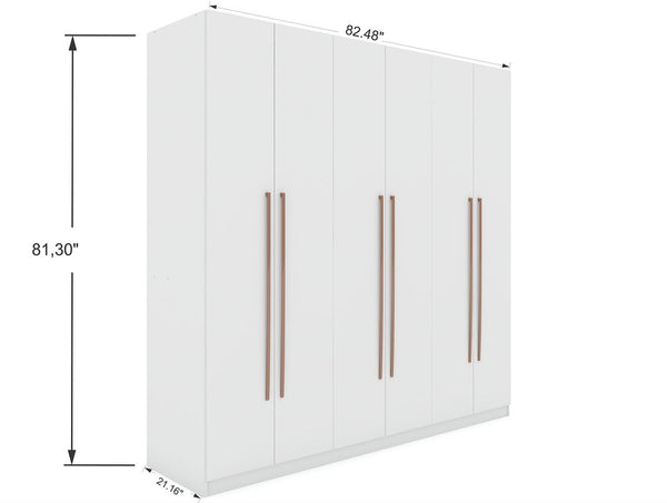 Manhattan Comfort Gramercy Contemporary - Modern Wardrobe/ Armoire/ Closet White 107GMC1