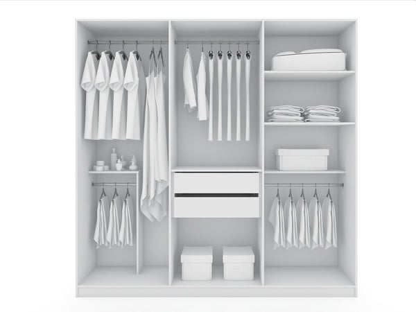 Manhattan Comfort Gramercy Contemporary - Modern Wardrobe/ Armoire/ Closet White 107GMC1