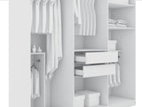 Manhattan Comfort Gramercy Contemporary - Modern Wardrobe/ Armoire/ Closet White 107GMC1