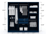 Manhattan Comfort Gramercy Contemporary - Modern Wardrobe/ Armoire/ Closet Tatiana Midnight Blue 107GMC4
