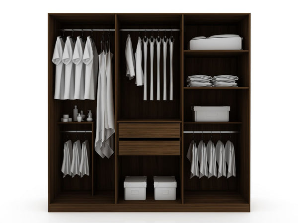 Manhattan Comfort Gramercy Contemporary - Modern Wardrobe/ Armoire/ Closet Brown 107GMC5