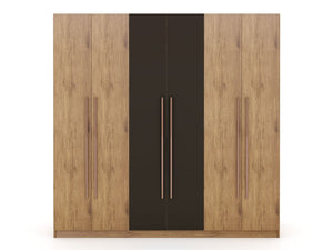 Manhattan Comfort Gramercy Contemporary - Modern Wardrobe/ Armoire/ Closet Nature and Textured Grey 107GMC7