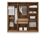 Manhattan Comfort Gramercy Contemporary - Modern Wardrobe/ Armoire/ Closet Nature and Textured Grey 107GMC7