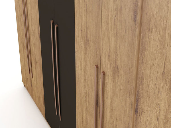 Manhattan Comfort Gramercy Contemporary - Modern Wardrobe/ Armoire/ Closet Nature and Textured Grey 107GMC7