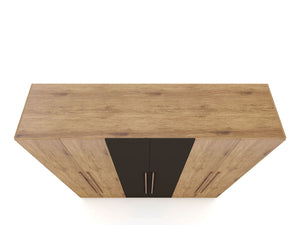 Manhattan Comfort Gramercy Contemporary - Modern Wardrobe/ Armoire/ Closet Nature and Textured Grey 107GMC7